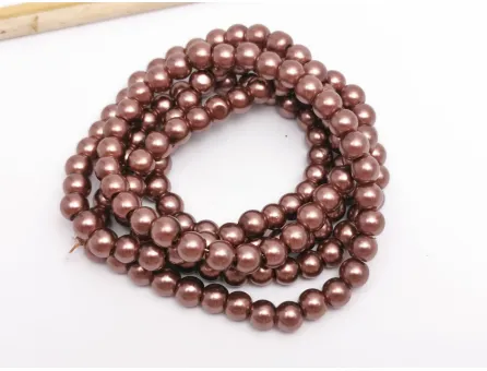 Sirag perle de sticla 6mm maro bronz