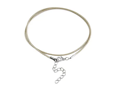 Baza colier din ata cerata 1.5mm bej (1buc)