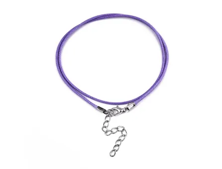 Baza colier din ata cerata 1.5mm mov deschis (1buc)