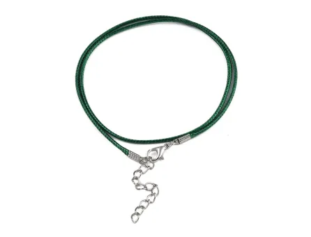 Baza colier din ata cerata 1.5mm verde (1buc)