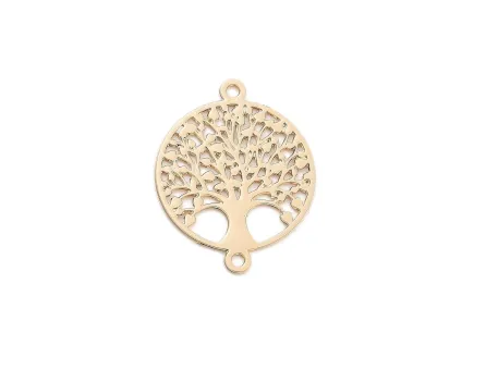 Link filigran copacul vietii auriu 15x12mm