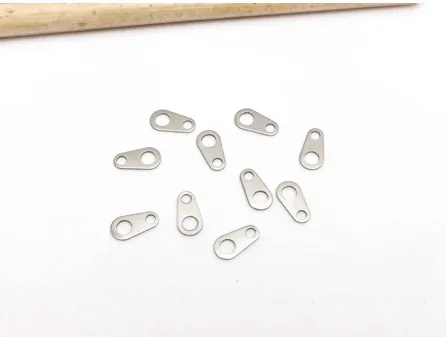 Terminatie lant otel inoxidabil 6x3x0.4mm (10buc)