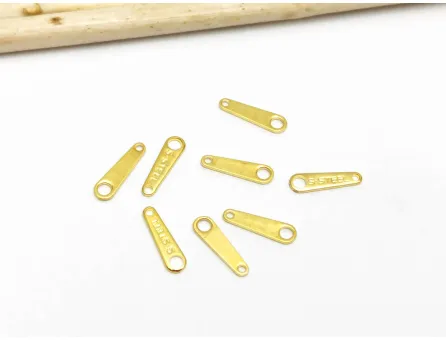 Terminatie lant otel inoxidabil 304 auriu 10x3x0.6mm (1buc)