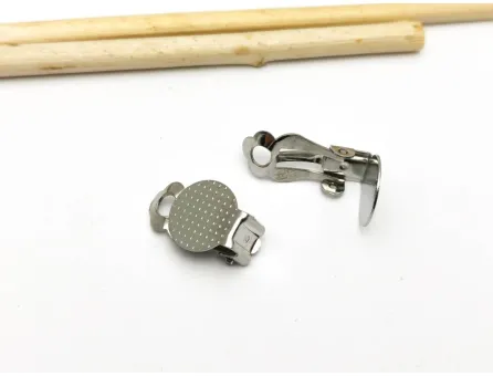 Tortite cercei otel inoxidabil 304 cu clips si platou 10mm (2buc)