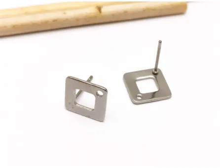 Tortite cercei otel inoxidabil 304 romb 10x10mm (2buc)