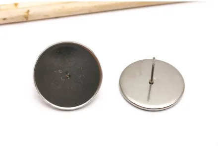 Tortite cercei otel inoxidabil 304 cu platou 20mm (2buc)