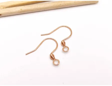 Tortite cercei otel inoxidabil 304 rose gold 18x17mm (2buc)