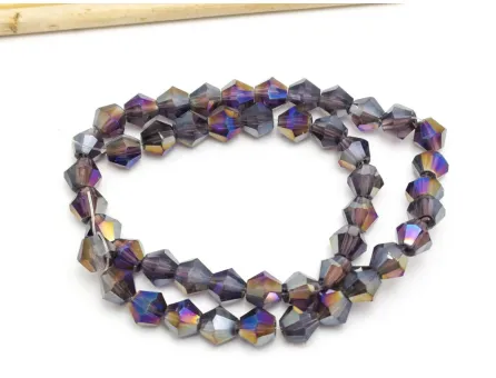 Margele cristal biconic 6mm indigo AB (sirag)