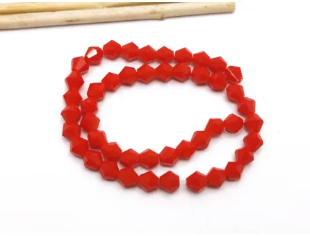 Margele cristal biconic 6mm rosu opac (sirag)