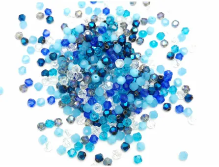 Margele cristal biconic 4mm mix albastru (250buc)