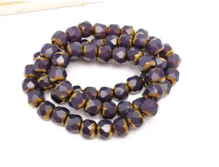 Margele cristal rondel fatetat 7.5x6.5mm mov indigo (sirag)