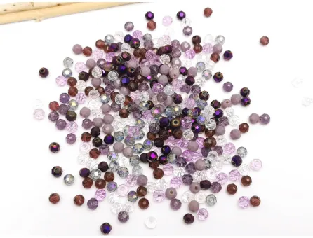 Margele cristal rotund fatetat 4mm mix mov (250buc)