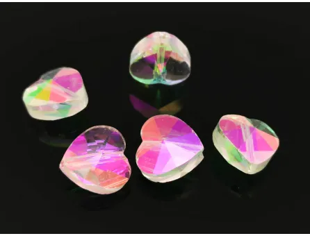 Cristal inima 10x10mm transparent AB (1buc)