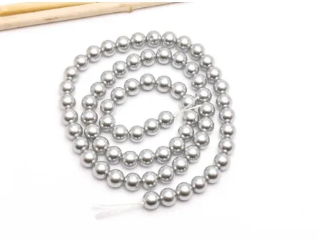 Sirag perle tip Mallorca 6mm gri