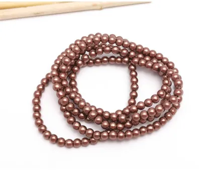 Perle de sticla 3mm maro bronz (sirag)