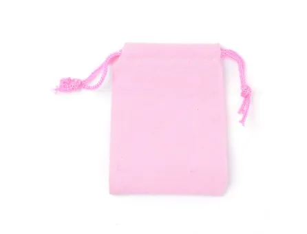 Saculet catifea 9x7cm roz