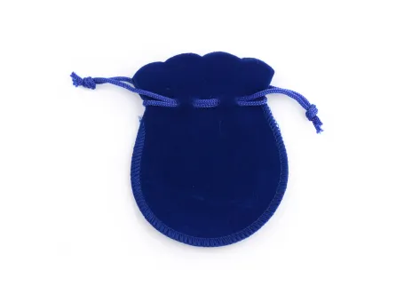 Saculet catifea 9x7cm albastru