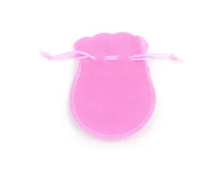Saculet catifea 9x7cm roz