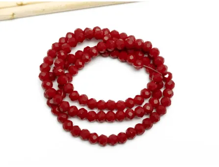 Margele cristal rondel fatetat 4x3mm burgundy opac (sirag)