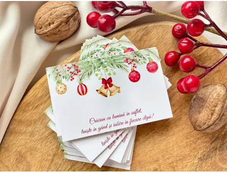 Cartonas craciun globuri 8.6x5.3cm (30buc)