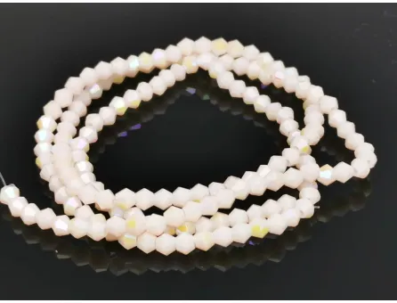 Margele cristal biconic 2x3mm silk opac heliotrop (sirag)