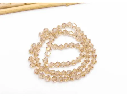 Margele cristal biconic 4mm bej AB (sirag)