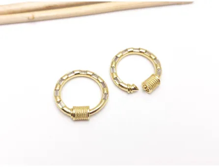 Inchizatoare cubic zirconia 20mm auriu