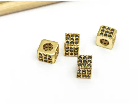 Distantier Cubic Zirconia cub 5x4.5mm auriu