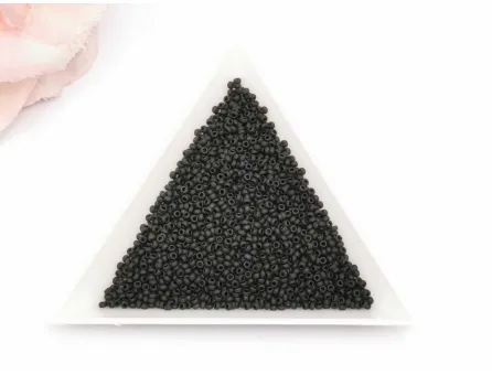 Miyuki Rocailles Rotunde 15/0 Matte Black (10g)