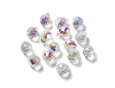 Briolete de cristal 11x8mm transparent AB