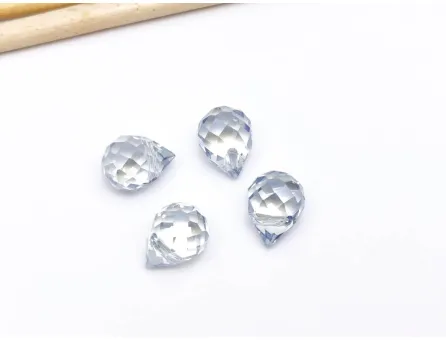 Briolete de cristal 11x8mm albastru denim