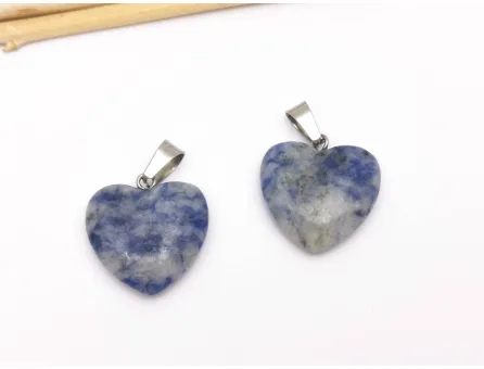 Pandantiv blue spot jasper inima 26x20mm