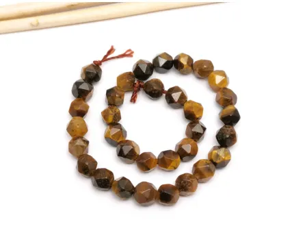 Sirag scurt Ochi de tigru fatetat 6x5mm