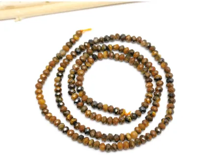 Sirag ochi de tigru rondel microfatetat 3x2mm