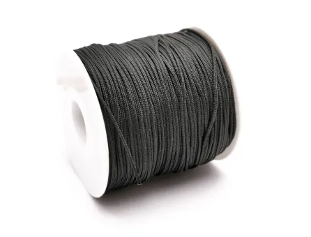 Rola snur nylon pentru bratari grosime 1mm negru (90m)