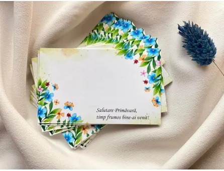 Cartonas martisor floricele 8.6x5.3cm (50buc)