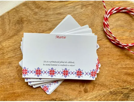 Cartonas martie traditional 8.6x5.3cm (50buc)
