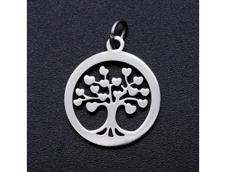 Charm otel inoxidabil 304 copacul vietii 19x16mm