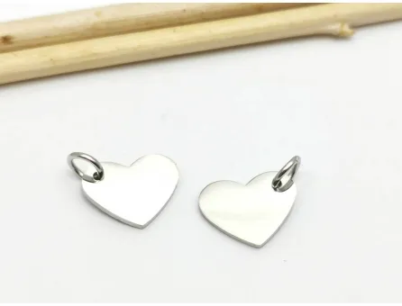 Charm otel inoxidabil 304 inima 12x10mm