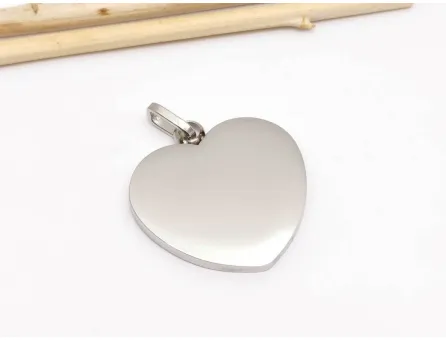 Charm otel inoxidabil 304 inima 28x26mm