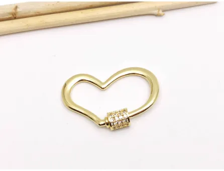 Inchizatoare cubic zirconia 28x19mm auriu (1buc)