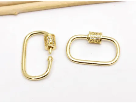 Inchizatoare cubic zirconia 24x16mm auriu (1buc)