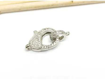 Inchizatoare cubic zirconia 20.5x14x5.5mm (1buc)