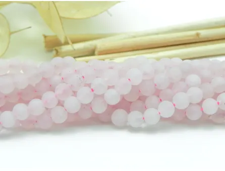 Sirag scurt cuart roz mat 4mm