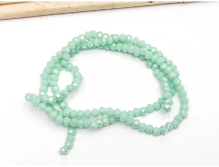 Margele cristal rondel 2.5x2mm verde menta opac lustered (sirag)