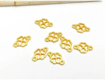 Link trifoi auriu 12x7mm