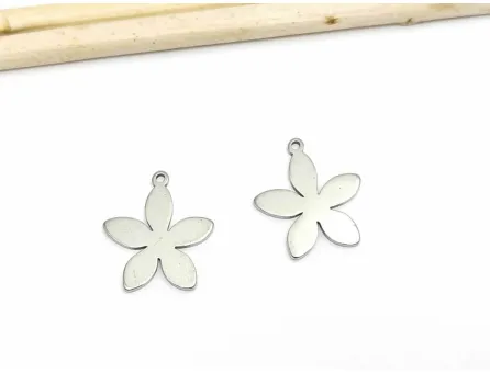 Charm otel inoxidabil floare 16x14x1mm