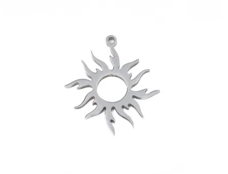 Charm otel inoxidabil 201 soare 28x24x1.5mm