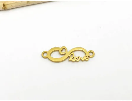 Link otel inoxidabil auriu infinit 20x7mm