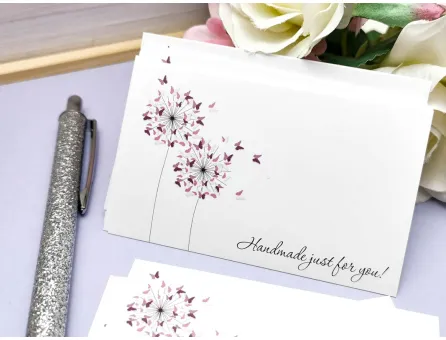 Cartonas expunere bijuterii 8.6x5.3cm papadie (50buc)